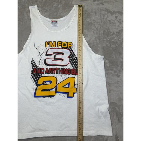 Vintage 1997 Dale Earnhardt "I'm For 3 And Anything But 24" Mens Tank Top Shirt - Picture 5 of 7